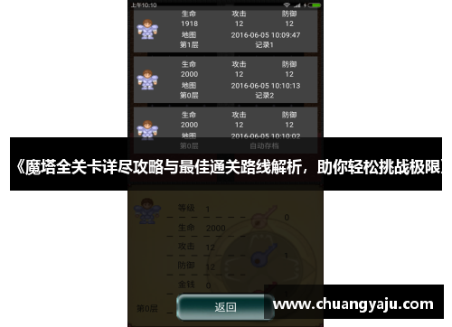 《魔塔全关卡详尽攻略与最佳通关路线解析，助你轻松挑战极限》